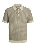 JACK & JONES Knit Jprblukingsley-Polo de Punto SS, Verde Oliva, L Hombres