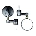 Produktbild CHUDAN Motorcycle Bar End CNC Spiegel Rückspiegel, Universal Blendschutz Lenkerspiegel Rear View für Kawasaki Honda Round Mirror,Black