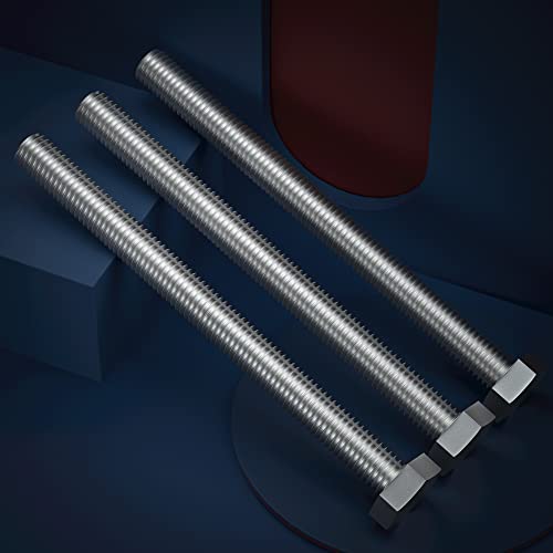 Image of 3 /8-16 x 5-1 /2 inch (5 /8 to 7 inch Optional) Hex Head Screw Bolt, Stainless Steel 18-8(304), Fully Threaded,10pcs