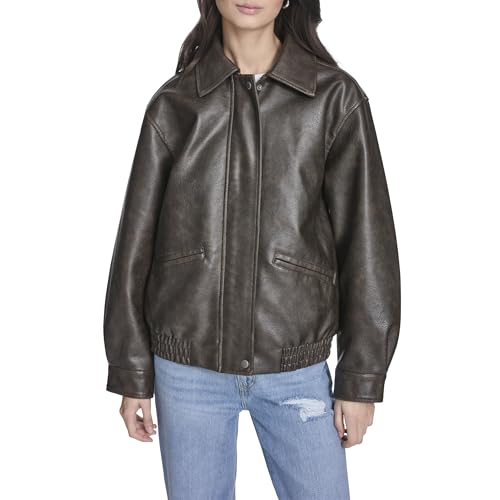 Image of Levi's Women's Faux Leather Relaxed Fit Bomber