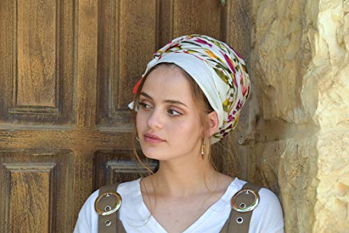 Sara Attali Full Hair Covering, Headscarf Tichel, Hair Snood, Head Scarf, Head Covering, Jewish Headcovering, Scarf, Bandana, Pashmina, Apron, One Size Amazing Soft Joyful2