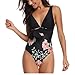 Femmes Bikini Ensembles Maillot De Bain Une Pièce pour Femme Wrap Color Block Tie Side Maillot De Bain en
