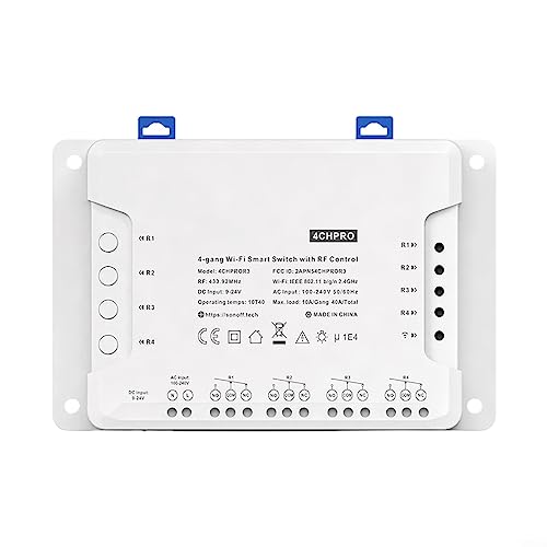 4CH PRO R3 4-Gang Switch Intelligent,433Hz RF Telecomando Voice Remote Control