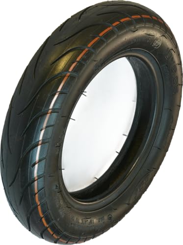 Pneu trottinette électrique 10 x 2.25 pouces noir et orange robuste