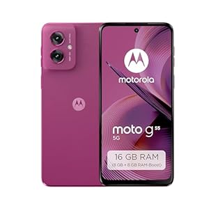 Motorola Moto g55 5G Smartphone (6,49″-FHD+-Display, 50-MP-Kamera, 8/256 GB, 5000 mAh, Android 14) Twilight Purple (Veganes Kunstleder), inkl. Schutzcover [Exklusiv bei Amazon]