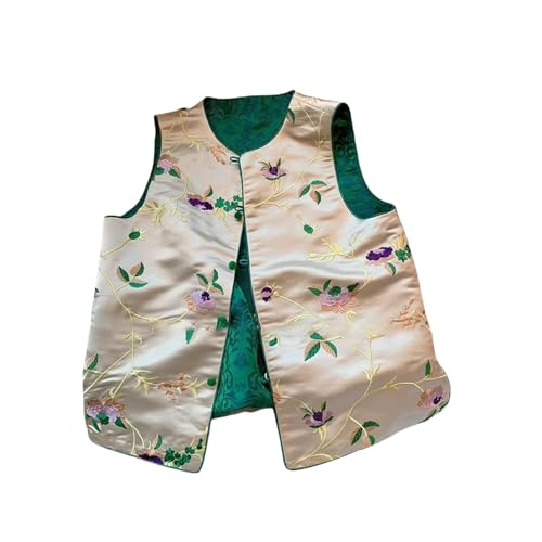 Chaleco de entretiempo mujer estilo chino vintage para evitar el frío ligero