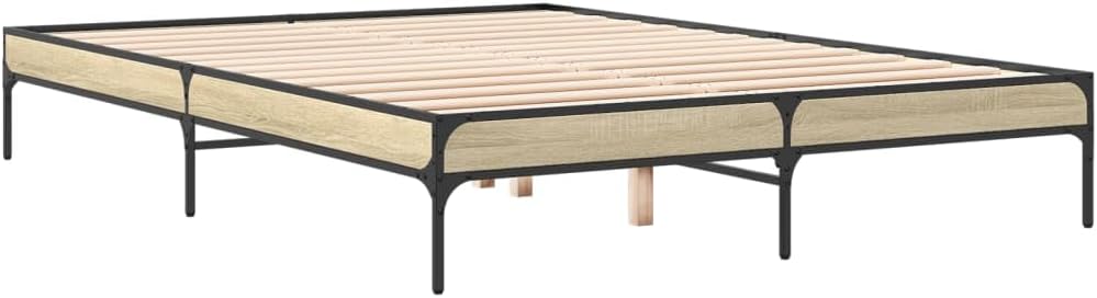 vidaXL Bed Frame without Mattress Sonoma Oak 150x200 cm King Size