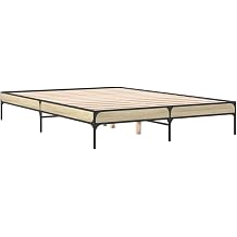 vidaXL Bed Frame without Mattress Sonoma Oak 150x200 cm King Size