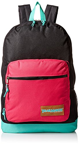 Trailmaker Big Girls Basic Front Pocket Backpack, Pink, One Size
