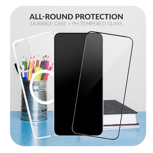 Image of ShieldTech Crystal Clear Mobile Phone Case Cover for Samsung Galaxy S26 Edge 5G with Screen Guard | Mag-Safe Compatible Shockproof TPU Transparent Back Cover Case for Samsung Galaxy S26 Edge