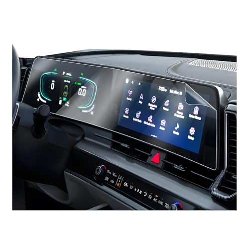 BSTW for 2025 Kia Sportage Screen Protector for 2023-2025 Sportage EX/X-Line/Hybrid EX/PHEV X-Line 12.3-in for Kia Sportage Accessories Anti-Scratch Nano Protective Film 2PCS