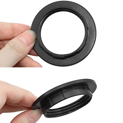 E26 Socket Ring Luorng 6Pcs E26 /E27 Black Light Socket Ring, Lock Socket Replacement For Standard Base Threaded Lamp Holder, Bulbs Edison Retro Pendant Lamp Holder,Lamp Shade Collar Rings #TOP5