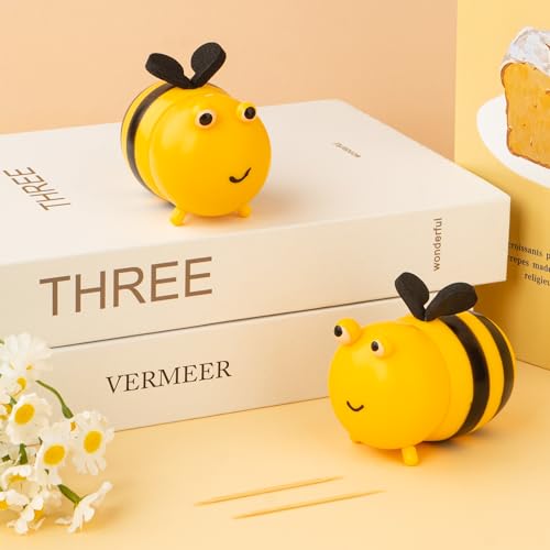 Esdallina 1 Pcs Bee Toothpicks Holder Dispenser Cute Bee Toothpicks Holder Unique Home Design Decoration