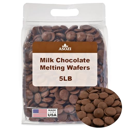 Milk Chocolate Melting Wafers – 5 LB Resealable Bag, Smooth & Velvety Chocolate for Baking, Candy, Dubai Chocolate Bars & Confections (Milk Chocolate)