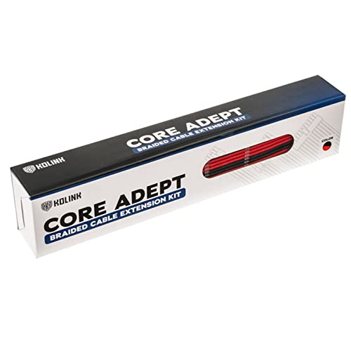 Câble d extension tressé Kolink Core Adept noir et rouge pour alimentation PC - 4