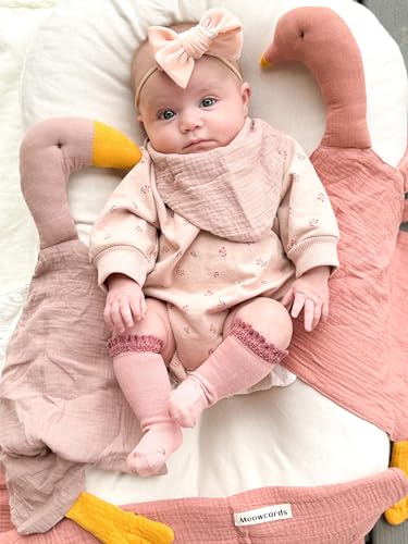 Image of Baby Toys Lovey Blanket Soft Goose Toys for Newborn Essentials 0-6 Months, Sensory Stuffed Animal Security Blanket for Boys and Girls (Vintage Taupe)