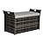 Patiomore 90 Gallon Outdoor Wicker Storage Bench with Cushion, Patio PE Rattan Deck Box with Handles (Gray), Grey