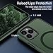ORDA für iPhone 11 Pro Max Hülle 6.5 Zoll Kompatibel mit MagSafe,Magnetisch Handyhülle für iPhone 11 Pro Max Case Durchscheinende Matt Rückseite Dünn Stoßfest Schutzhülle Grün