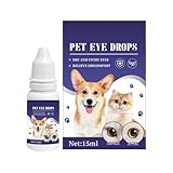 Augentropfen, Augentropfen für Katzen, Haustierrisse, Reinigung der Augen und Reißen, 15 ml, für Haustiere