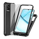 Ailiber for BLU View 5 Pro Phone Case, Tracfone BLU View 5 Case with Screen Protector, Dual Layer Protection, Shockproof Corner TPU Bumper, Heavy Duty Protective Phone Cover for View 5 Pro - Black