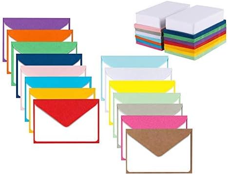 Colorful Envelopes with Blank Flat White Cards 5" x 7" Assorted Colors 105 Pack Card Making Supplies for Birthday, Graduation, Baby Shower - Image 5