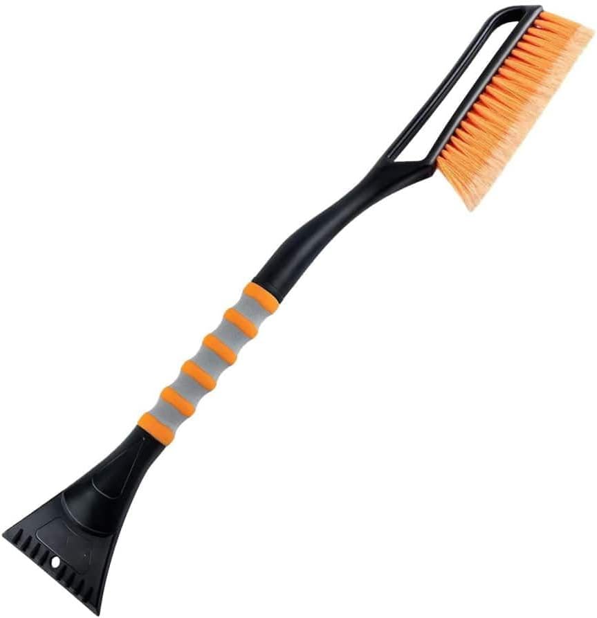 Multi-Purpose car Snow Brush and ice Scraper Orange