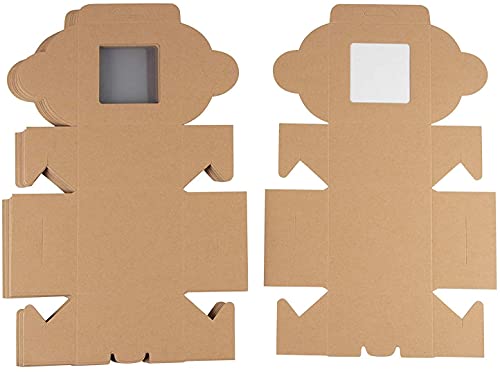 Image of Paper Disposable Brownie Box, Pack of 25, Brown Mini Cake, 1 Pastry, Brownie, Donut, Muffin, Mithai, Macron, Pie Slice, Biscuits, Dry Fruits, Sweets, Souvenirs, Fast Food Box,
