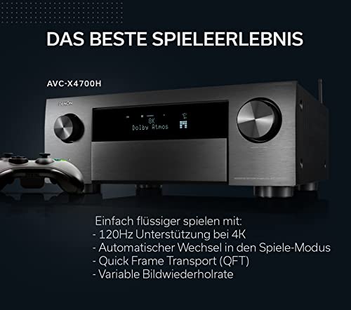 Denon AVC-X4700H AV-Receiver 9.2-Kanal mit Alexa Unterstützung