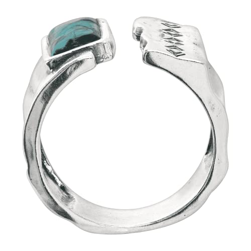 Silpada 'Split Mountain' Compressed Turquoise Cuff Ring In Sterling Siler, Size 8 #TOP2