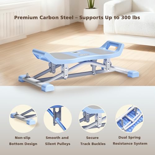 Image of 6-in-1 Wobble & Slide Machine, 330 lbs Capacity Fitness Stepper for Full Body Workout, Low Impact Aerobic Equipment with Resistance Bands & LCD Monitor, Fat Burning & Shaping for Home Gym