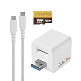 MAKTAR Qubii Duo A Automatic Backup Cube with USB-C Cable and 256GB microSD Card, for iPhone/Android Photo and Video Backup