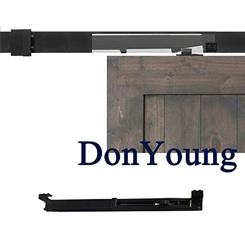 2PCS Barn Door Soft Close Mechanism Spring Buffer Damper Upgraded Hole-Free Version Sliding Barn-Door Hardware for Weight 70-160 Pounds Adjustable Stoppers, Actuator Spacers Included - Thumbnail 2