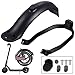 Guardabarros Trasero Soporte de Guardabarros Soporte de Accesorios de Reemplazo de Guardabarros Trasero para Xiaomi M365/ M365 Scooter Profesional con Empulgueras y Tapones de Rosca (Negro)