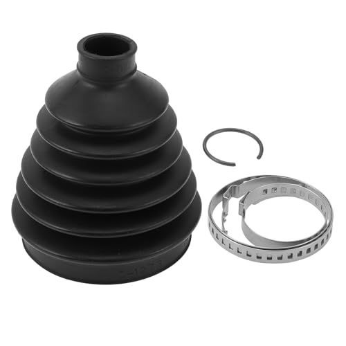 A ABSOPRO CV Joint Boot Kit No.4H0498203 W/Clamps Constant Velocity Joint Boot for Audi A4 2013-2023 for Audi A8 2012-2023 Rubber Black Strong Durable