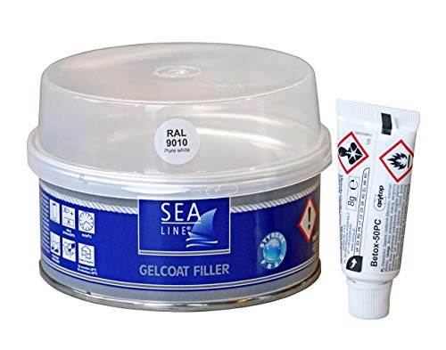 SEA, LINE Gelcoat Spachtel schnelltrocknend - styrolfrei 250g, Farbe:RAL 9010 reinweiß Cover