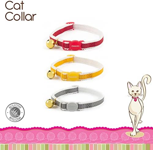 Ancol Reflective Safety Buckle Cat Collar Yellow',10 ml