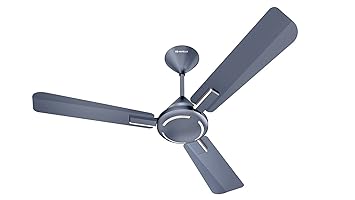 Havells 1200mm Ambrose ES Ceiling Fan|Premium Finish, Decorative Fan, Elegant Look, High Air Delivery, Energy Saving, 100% Pure Copper Motor|2 Year Warranty by Brand|(Pack of 1, Nickel Saphire) 1 Star - image, photos