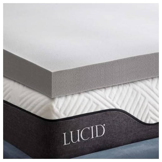 LUCID Topper 10 cm in memory foam gel rinfrescante e fibra di bambù, Una Piazza e mezza, 120 x 190 cm