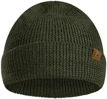 DANISH ENDURANCE Merino Wool Beanie Hat, Thermal Winter Hats, Knit Wooly Hat, Fisherman Beanie, for Men and Women, Unisex