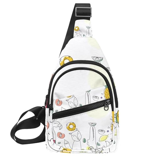 Sac à bandoulière animaux dessiné main pour exprimer votre liberté