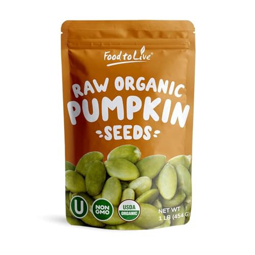 Food to Live Organic Sprouted Pumpkin Seeds with Himalayan Salt,