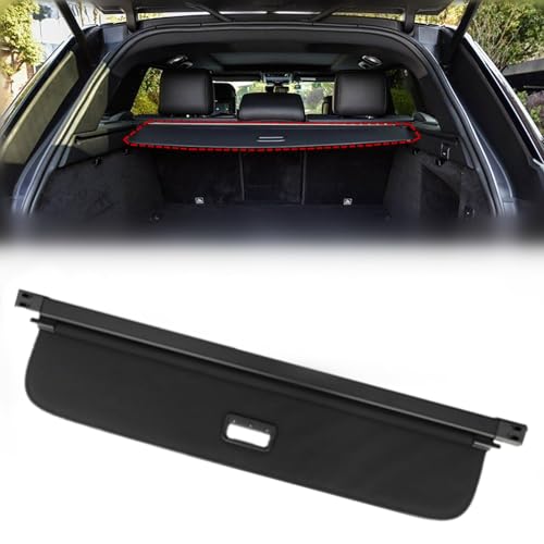 FZJDSD 1PC Black Cargo Cover Trunk Cover LR117940 Compatible with Land Rover Range Rover Sport 2014 2015 2016 2017 2018 2019 2020 2021, Retractable Trunk Shielding Shade Cargo Luggage Cover