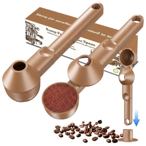 Coffee Scoop with Funnel for Ground Coffee, Protein Powder & Tea, 2 Tbsp