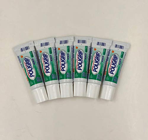 6 Super Poligrip Denture Adhesive .30oz Pocket size