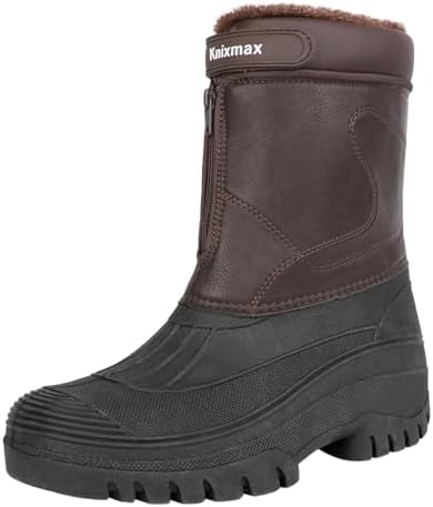 Knixmax Laarzen Dames Heren Sneeuwlaarzen Winterlaarzen Waterdichte Warm Bont Veterlaarzen Winterschoenen Wit 39 EU