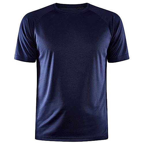 Craft CORE Unify Training Tee M Navy XXL - Funktionsshirt Herren Kurzarm, Sportshirt, atmungsaktiv, schnelltrocknend, recyceltes Material, Fitnessshirt, Running Shirt, Trainingsshirt
