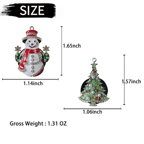Image of 2Pack Christmas Car Vent Clip Bling Accessories, Crystal Christmas Tree & Snowman Air Freshener, Diamond Car Decoration Essentials for Women (Tree+Snowman)