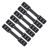 KICHOUSE Elastische Ohrhaken für Masken 6 Stück Schwarz Verstellbar für Skifahren Wandern und...
