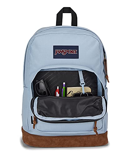 Jansport Right Pack Backpack - Travel, Work, Or Laptop Bookbag With Leather Bottom, Blue Dusk #TOP6