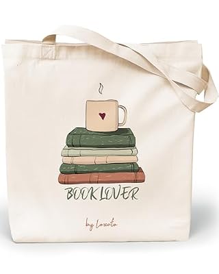 Loxato Borsa di Tela Donna - Tote Bag Shopper Cotone - Borse Aesthetic